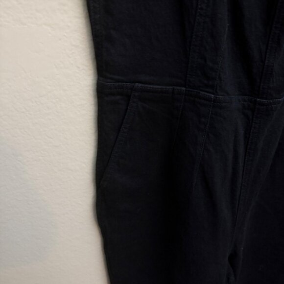 Madewell Woman's NWT Black Denim Flare Leg Jumpsuit Sz 14 Fall - Picture 2 of 7
